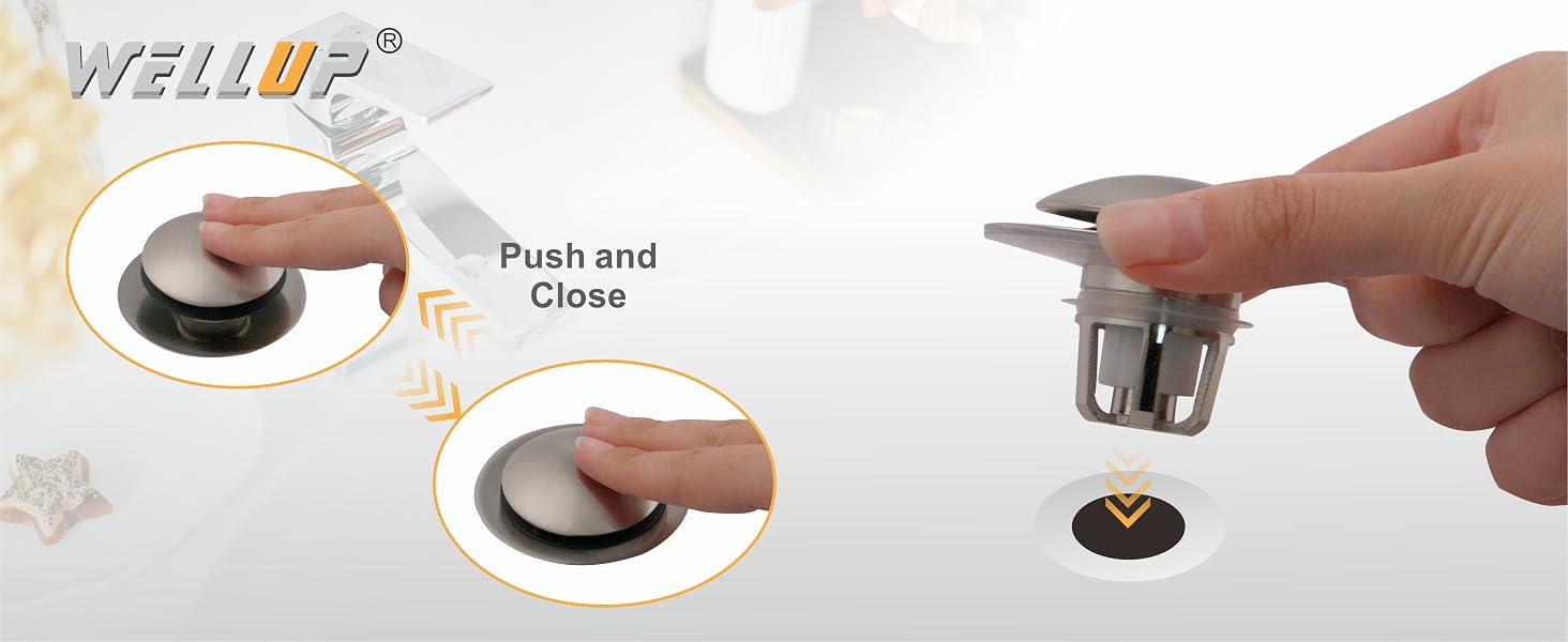 brushed bathroom sink stopper