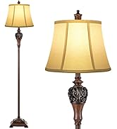 Vintage Floor Lamp for Living Room Traditional Farmhouse Tall Standing Lamp Mid-Century Antique B...