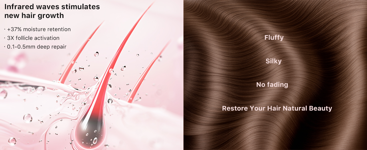 infrared thermal brush makes new hair growth
