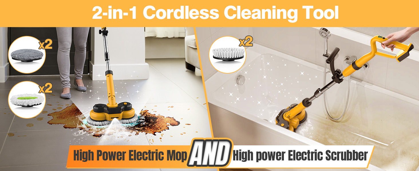 Cordless electric mop