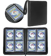 Toploader Binder 4 Pocket Trading Card Storage Binder Toploader Storage Album Zipper Lock Basebal...