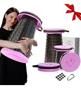ALEVMOOM Upgraded 19.7" Portable Collapsible Folding Stool Retractable Telescoping Foldable Stool...