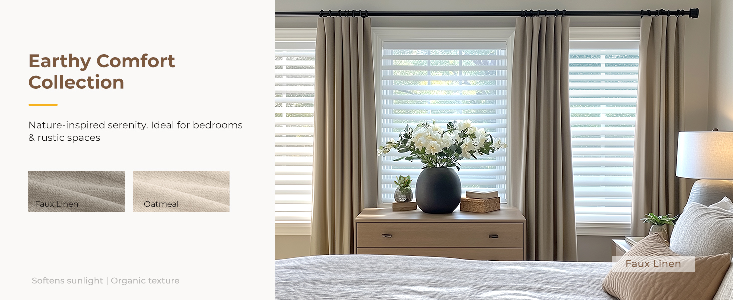 linen blackout curtains for bedroom