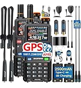 BAOFENG BF-5RH PRO GPS/APRS 10W Ham Handheld Radio, Multi-Band Long Range Two-Way Radio with 18.8...