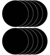 DARENYI 10Pack Black Acrylic Sheets, 8 inch Plexiglass Sheets 0.04' Thick Round Acrylic Boards Pl...