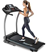 SereneLife Folding Electric Treadmill - Motorized Running Machine with 12 Pre-Set Programs, 4 Inc...