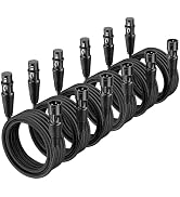 Novazylum XLR Cable 6ft 6 Packs - Premium Balanced Microphone Cables with 3-Pin Shielded Nylon Br...