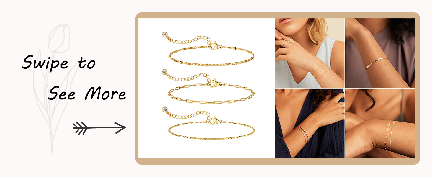 gold dainty bracelt
