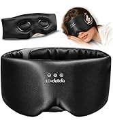 LC-dolida 3D Silk Bluetooth Sleep Mask, Mulberry Silk Sleep Mask with Bluetooth Headphones, Bluet...