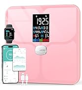 ABLEGRID Body Fat Scale,Digital Smart Bathroom Scale for Body Weight,Large Color Display Screen,1...