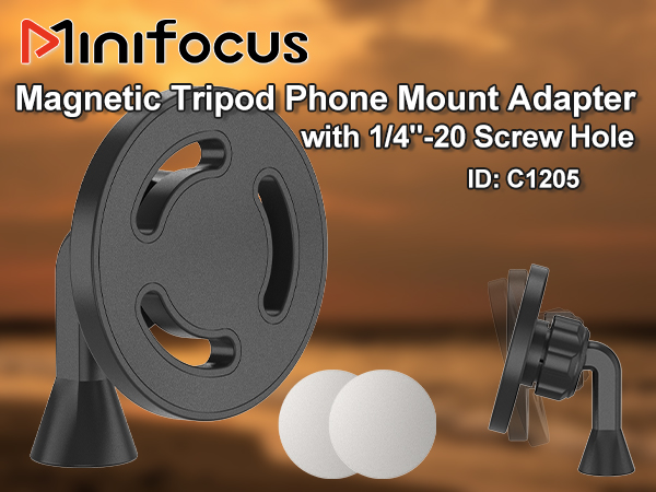 Magnetic Phone Tripod Mount Adapter for MagSafe Cases for iPhone 12 13 14 15 Phone Holder