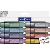 Faber-Castell Metallic Highlighter Set - Assortment of 8 Subtle Glitter Highlighter Markers - Not...