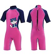 OMGear Wetsuit Kids 2mm 3mm Shorty Neoprene one Piece Short Sleeves Diving Suits Back Zipper Ther...