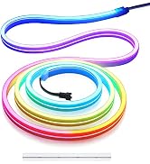 Aclorol Addressable LED Strip WS2811 Neon LED Strip Light RGB Dream Color Flexible Neon Sign Rope...