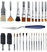 Halobios 26PCS Painting Brushes Set, 5 Sets of Professional Painting Brushes for Acrylic Painting...