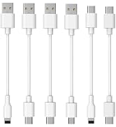 HSicily 2025 Upgrade 6-Pack 13-inch Charger Cable Set Includes: Type C, USB-A, Micro USB & iPhone...