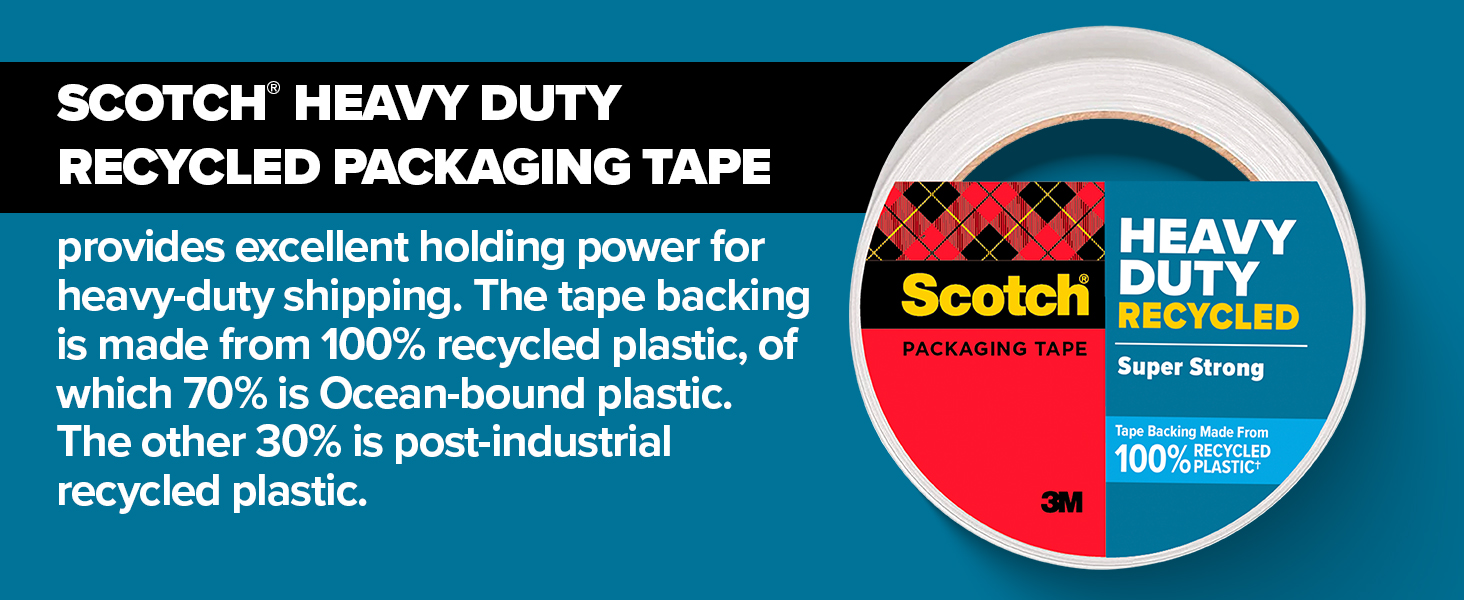 scotch heavy duty recycled shipping packaging tape
