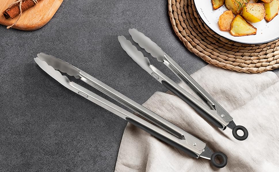 stainless steel tongs