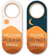 ASSURED SIGNS Do Not Disturb Door Hanger Sign, Welcome Please Knock - 2 Pack - 9 x 3.5" - Univers...
