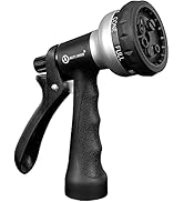AUTOMAN-Garden-Hose-Nozzle, ABS Water Spray Nozzle, 7 Adjustable Watering Patterns, Slip Resistan...