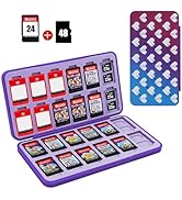 FYY Nintendo Switch Game Case Holder for Switch 2 Cartridge Case with 24 Game Card Slots & 48 Mic...