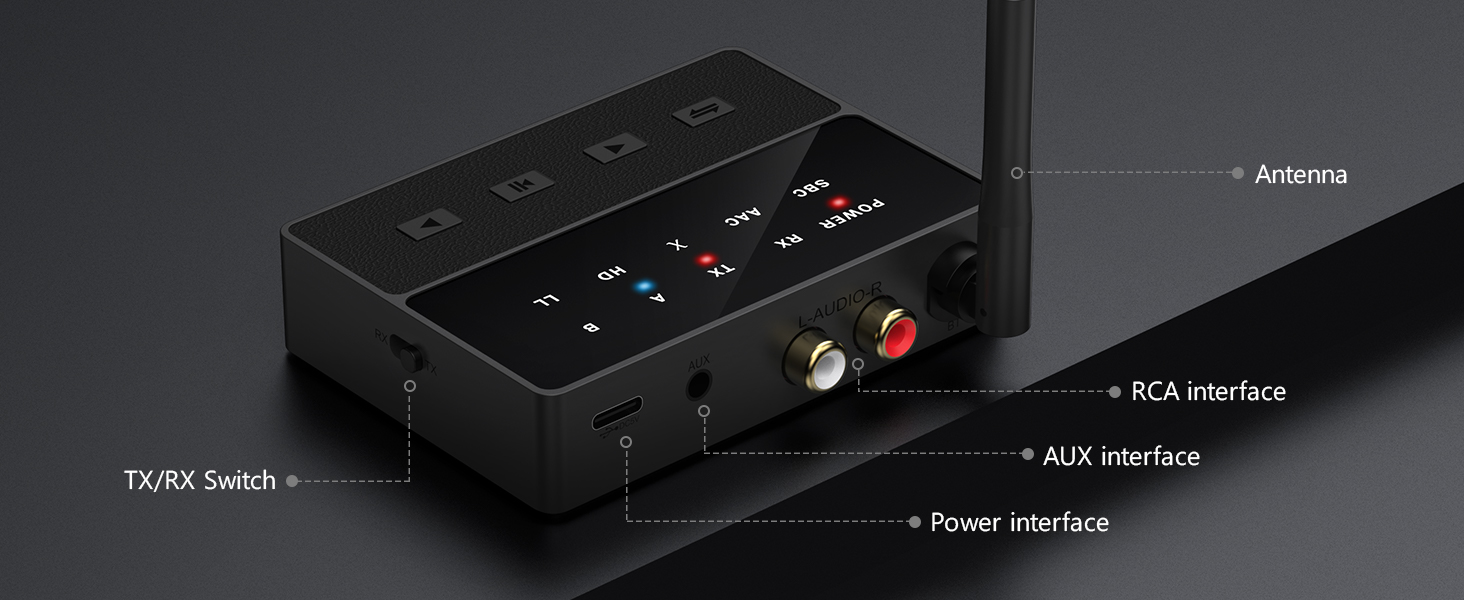 Bluetooth Transmitter Receiver, aptX Low Latency Bluetooth Audio Adapter