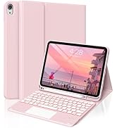 SZPSGC for iPad 11th 10th Generation Case with Keyboard, Folio Cover with Pencil Holder, Multi-To...