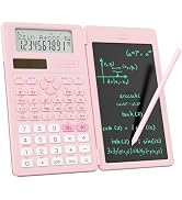 Scientific Calculators for School with Notepad, ROATEE Pink Cute School Supplies for Girls Middle...