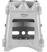 ATiAP Ultralight Titanium Wood Burning Stove Outdoor Camping Multi-Fuels Alcohol Stove BBQ Stove ...
