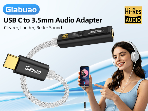 USB C to 3.5mm Audio Adapter