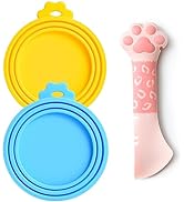Comtim Can Covers for Pet Food Cans, Silicone Dog Cat Food Can Covers Lids and Multi-Function Cat...