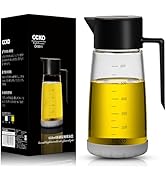 Olive Oil Dispenser Bottle for Kitchen with Leakproof and Dust Cover, Auto-Open & Close Glass Oli...