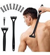 ETbyto Back Shavers for Men with Foldable Long Ergonomic Handle: DIY Hair Shaver, Replaceable Saf...