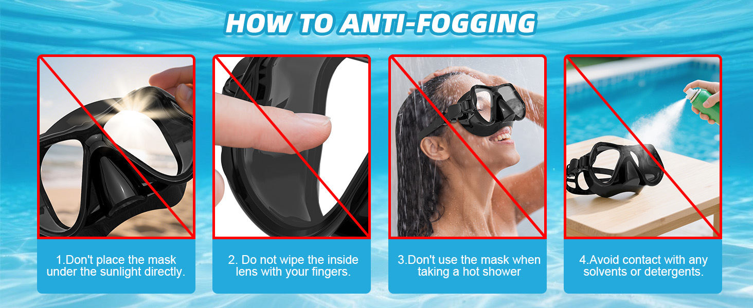 Anti-fog sorkel mask