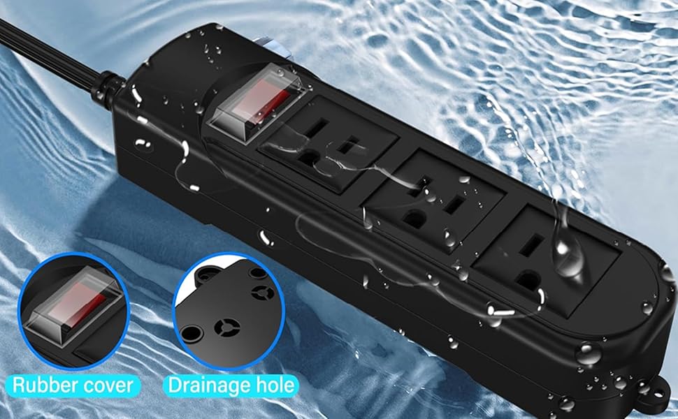 IPX4 waterproof power strip