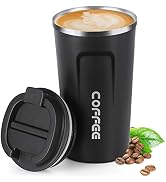 Smilatte 17oz (510ml) Vacuum Insulated Travel Mug, Leakproof Double Wall Stainless Steel Reusable...
