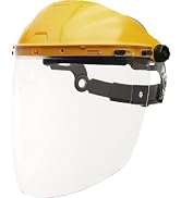 Ironclad Clear Face Shield with head gear yellow standard