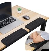 Pxoerzy L-Shaped Arm Rest for Desk, Forearm & Wrist Support Desk Wrist Rest Elbow, Non-Slip Memor...
