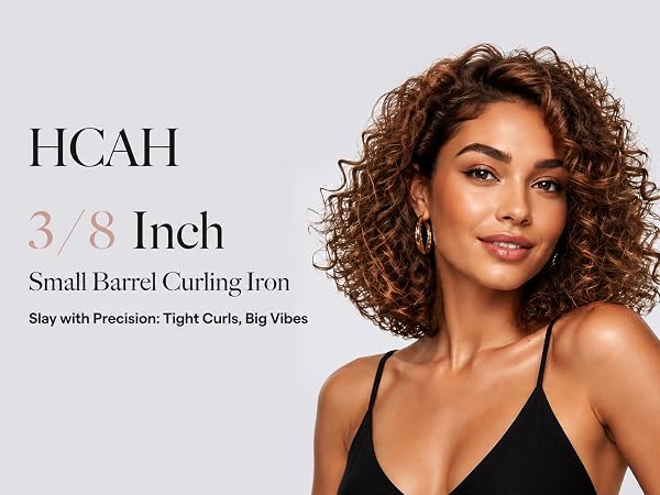 HCAH 3/8 Inch Small Barrel Curling Iron