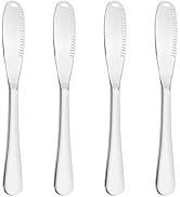 MLURCU Better Butter Spreader Knife with Holes Butter Knives Set of 4 Stainless Steel Butter Knif...