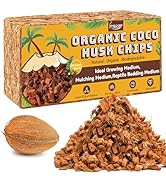 Legigo 1.1 LB Coco Husk Chips- 100% Organic Coconut Coir Chips Brick Potting Soil Mix with Low EC...