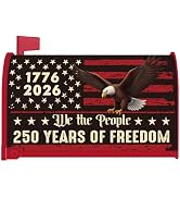 Inisajace 250th Anniversary USA Mailbox Covers, America 1776-2026 Post Letter Box Cover Wraps Mag...