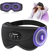 TOPOINT Sleep Mask with Bluetooth Headphones, 3D Eye Mask for Sleep Headphones with White Noise, ...