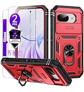 for Google Pixel 9A Case with Camera Cover Slider, 2*Tempered Glass Screen Protectors,Build in 36...