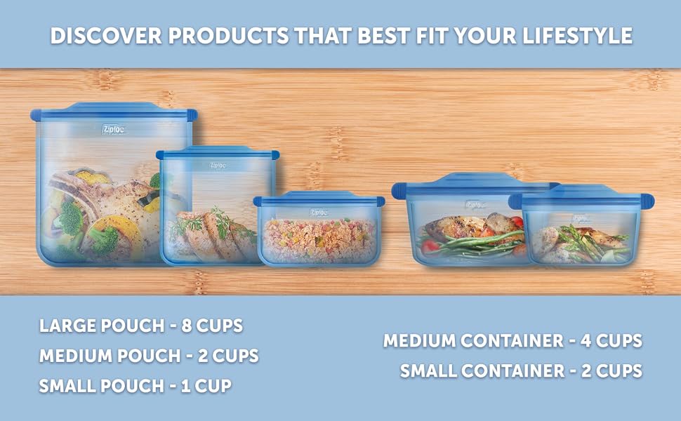 ziploc endurables silicone food storage containers