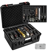 Pistol Gun Case for Multi Handguns - Hold Multiple Pistols & Magazines, Pre-cut Waterproof Hard S...