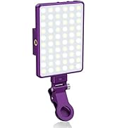Selfie Light, Phone Light with Front & Back Clip(Purple)
