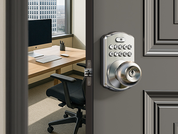 bedroom door knob with code