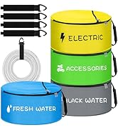 Yotako RV Hose Storage Bag, 4 Packs RV Sewer Hose Storage,Waterproof RV Hose Bag with 4 straps,Zi...