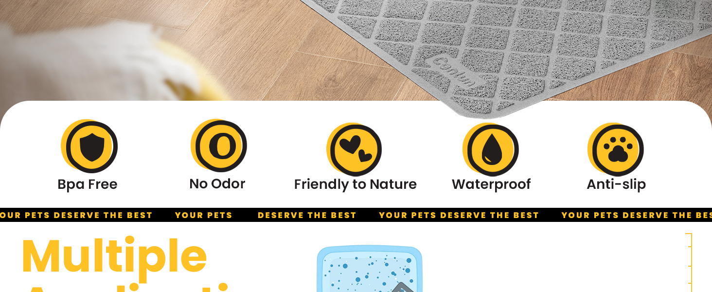 cat litter mat